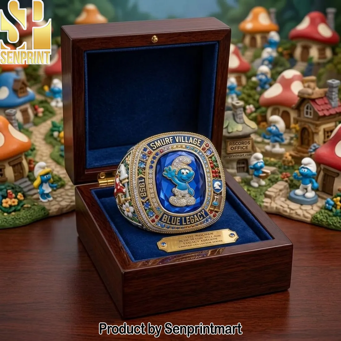 Smurf Village Blue Legacy 1958 Commemorative Championship Ring