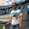 Carolina Panthers Road To Super Bowl Funny Monkey Graphic Vintage Cream Football Fan T-Shirt