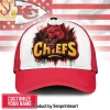 Kansas City Chiefs Custom Name KC Wolf Graffiti Red White Adjustable Baseball Cap