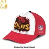 Kansas City Chiefs Custom Name KC Wolf Graffiti Red White Adjustable Baseball Cap
