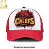 Kansas City Chiefs Custom Name KC Wolf Graffiti Red White Adjustable Baseball Cap