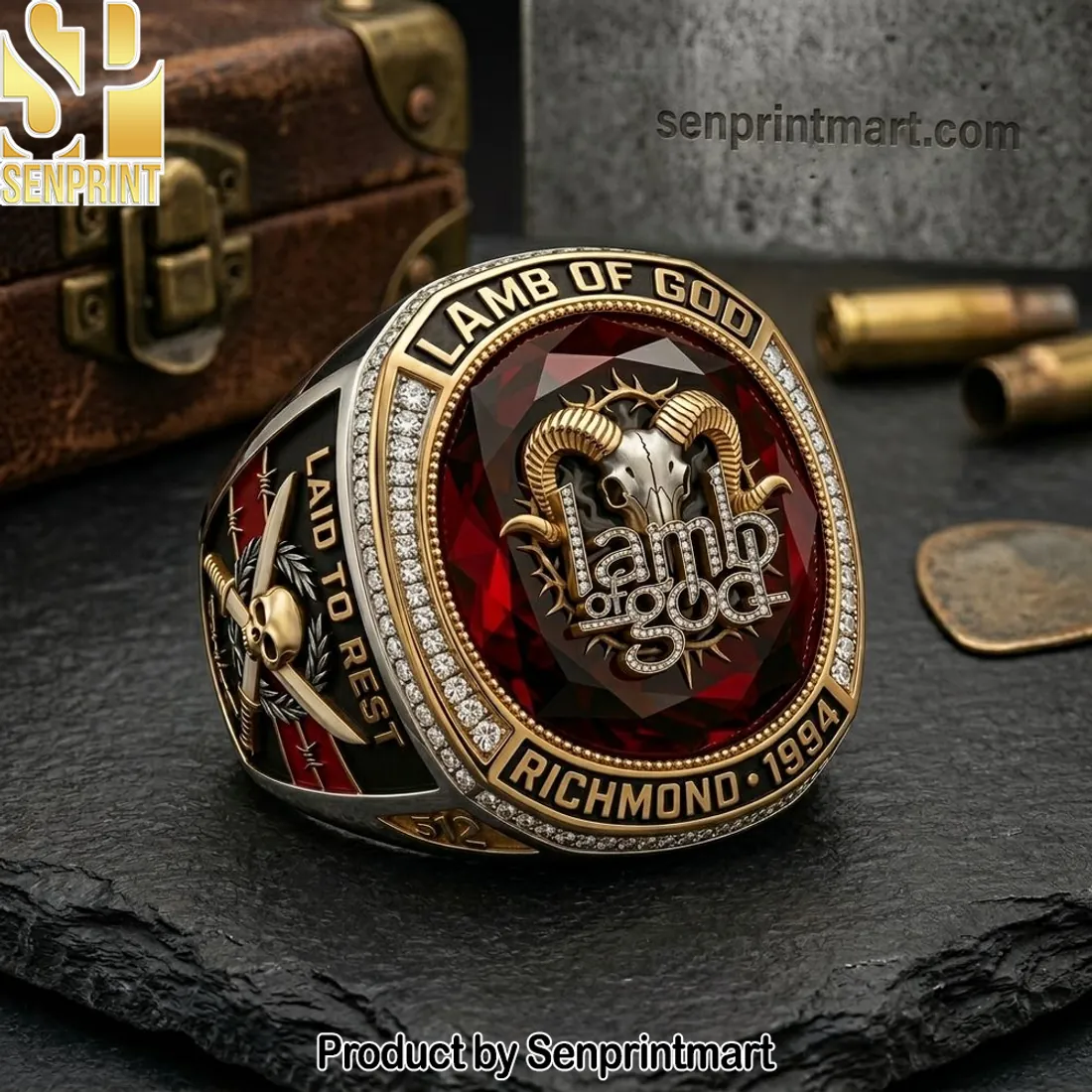 Lamb of God Richmond 1994 Commemorative Heavy Metal Band Ring