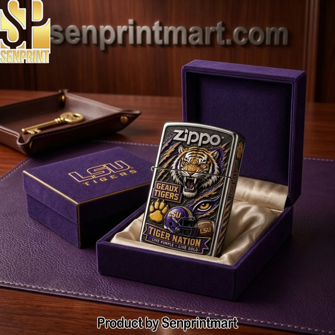 LSU Tigers Geaux Tigers 3D Embossed Collectible Zippo Lighter