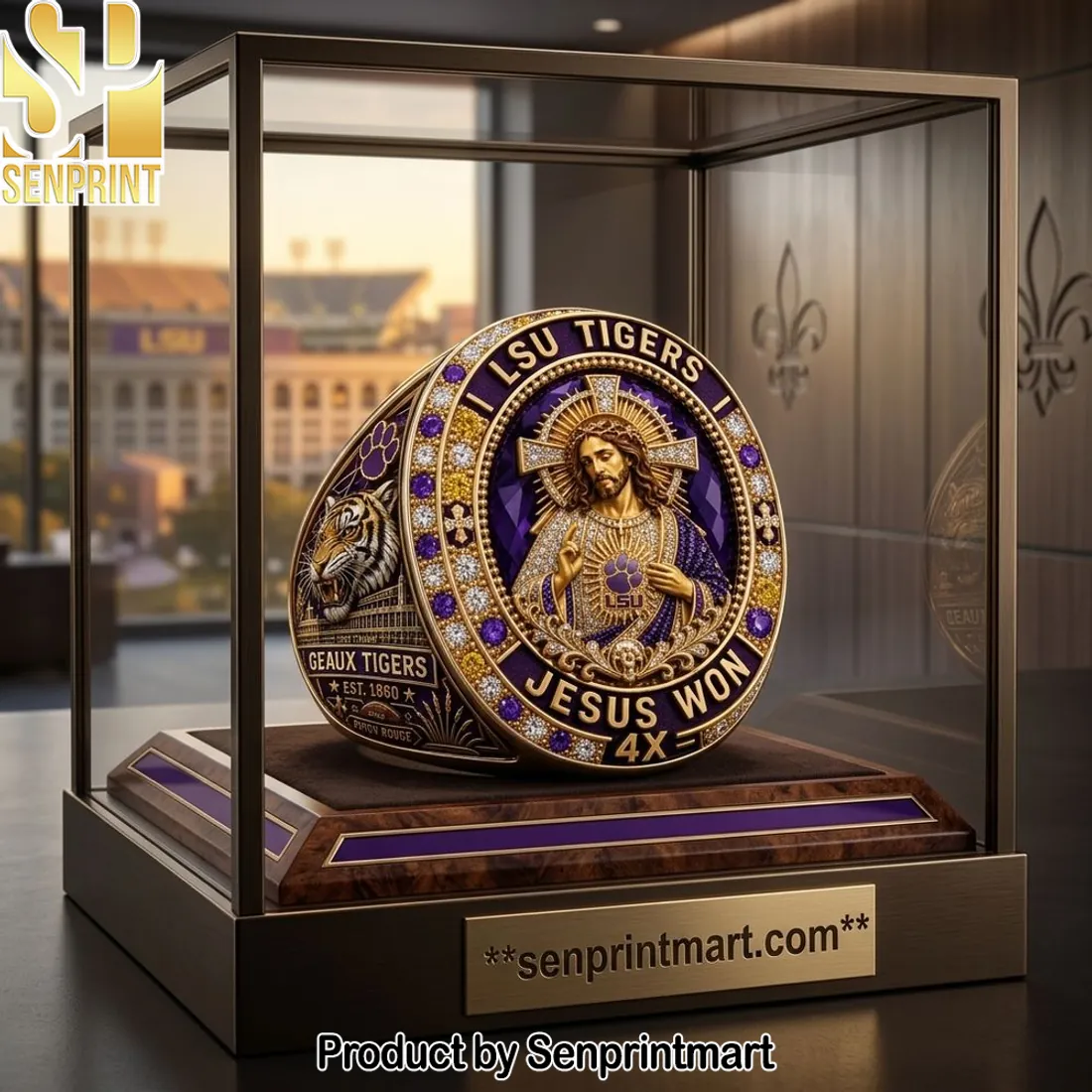 LSU Tigers Jesus Won Commemorative Championship Ring