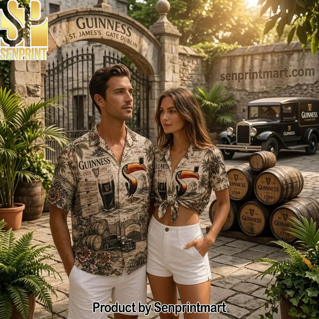 Guinness Toucan Vintage Estd 1759 Beer Hawaiian Shirt