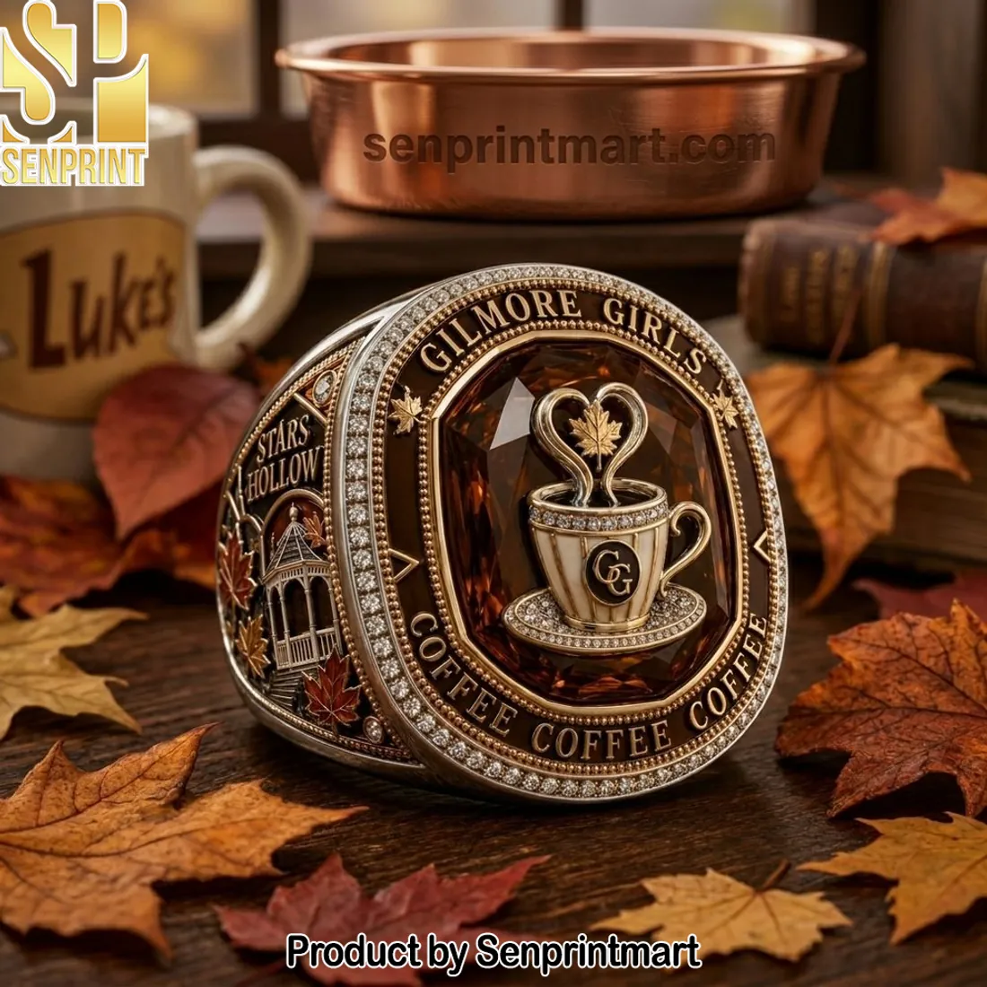 Gilmore Girls Stars Hollow Commemorative Coffee Coffee Coffee Ring
