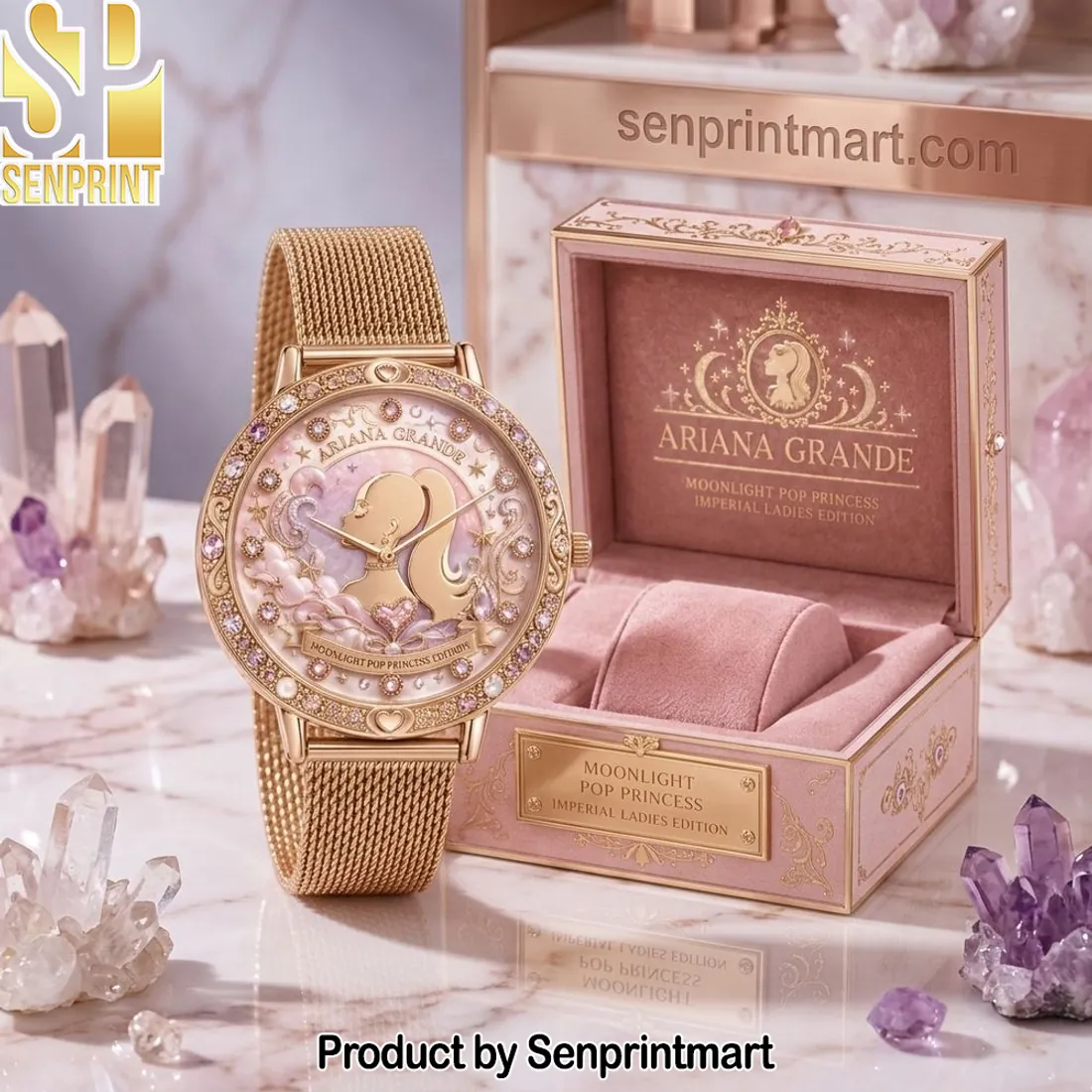 Ariana Grande Moonlight Pop Princess Imperial Ladies Edition Rose Gold Watch
