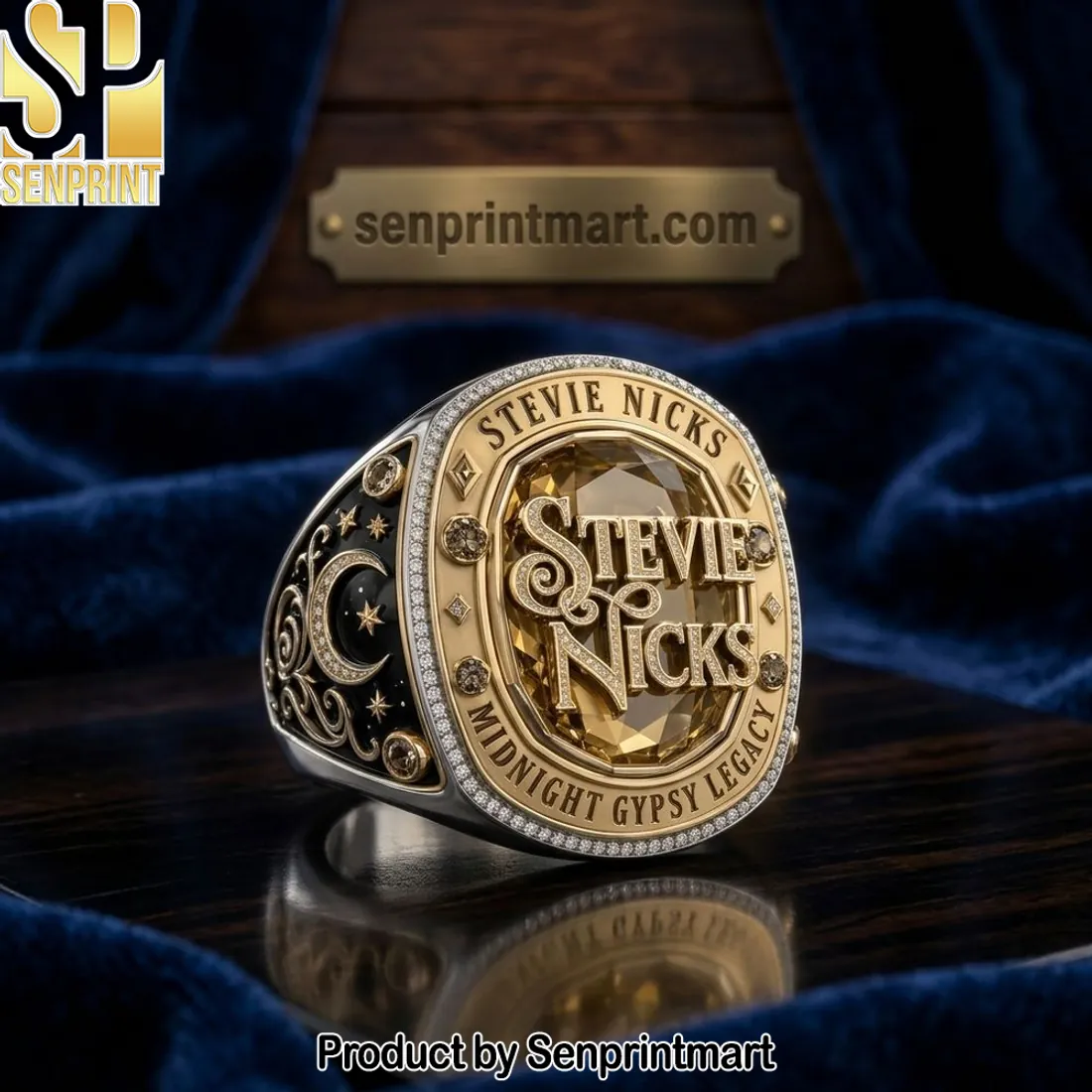 Stevie Nicks Midnight Gypsy Legacy Commemorative Gold Plated Statement Ring