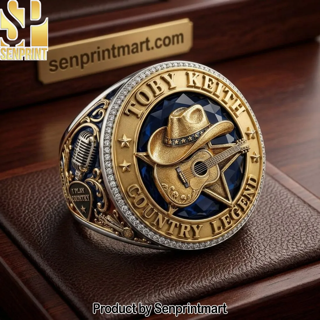 Toby Keith Country Legend Commemorative Gold Plated Tribute Ring