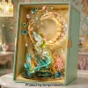Personalized Enchanted Pixie Fairy Crystal Crescent Moon Harp Custom Name Tabletop Acrylic Plaque