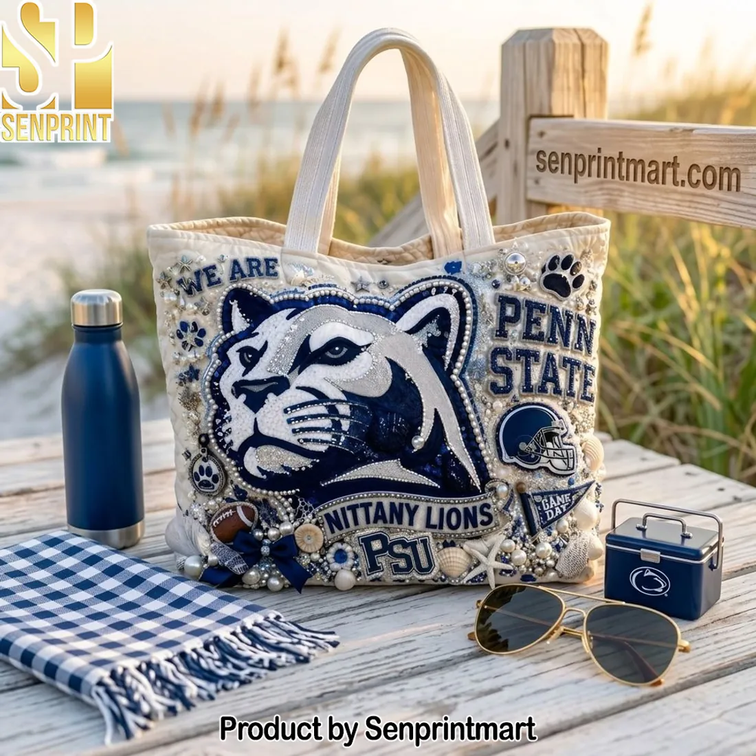 We Are Penn State Nittany Lions Embellished Tote Bag