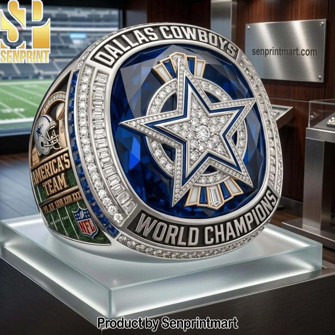 Dallas Cowboys World Champions Diamond Commemorative Ring