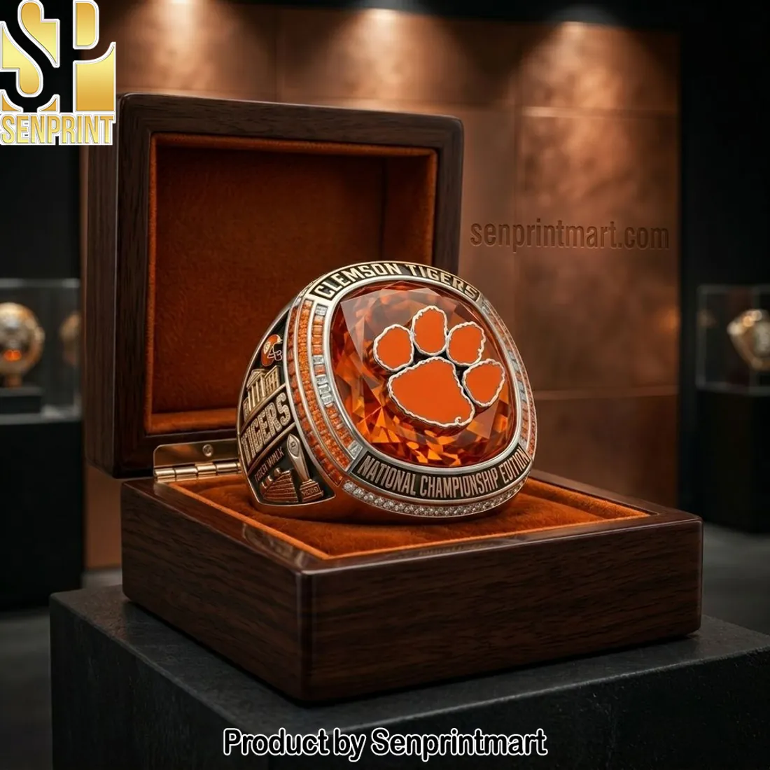 Clemson Tigers National Championship Paw Print Ring