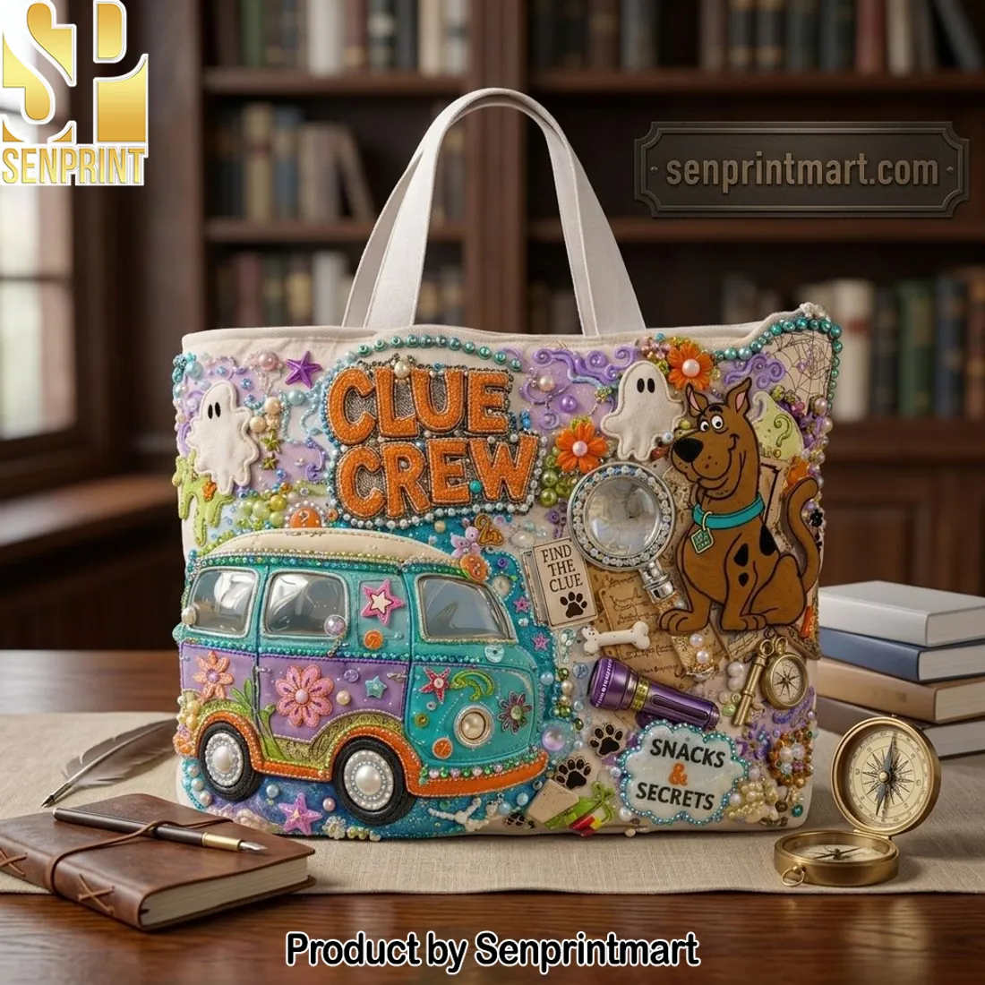 Scooby-Doo Clue Crew Embellished Tote Bag
