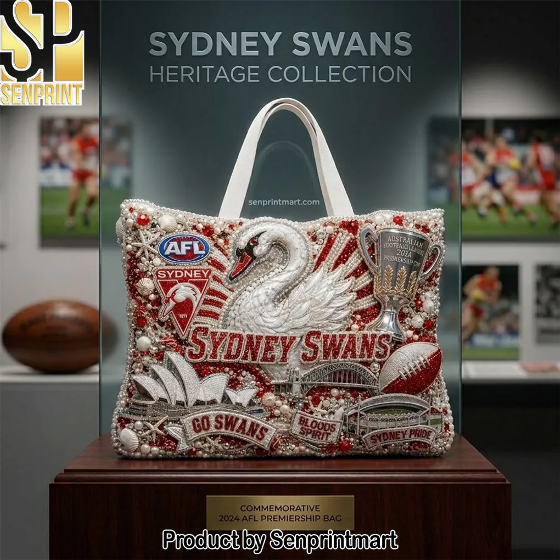 Sydney Swans 2024 AFL Premiership Commemorative Heritage Tote Bag