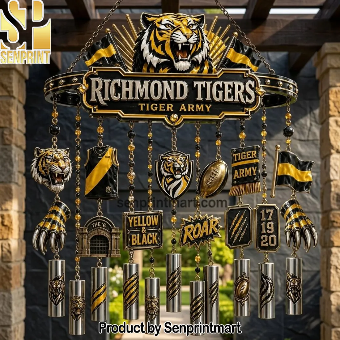Richmond Tigers 3D Premium Tiger Army Wind Chime