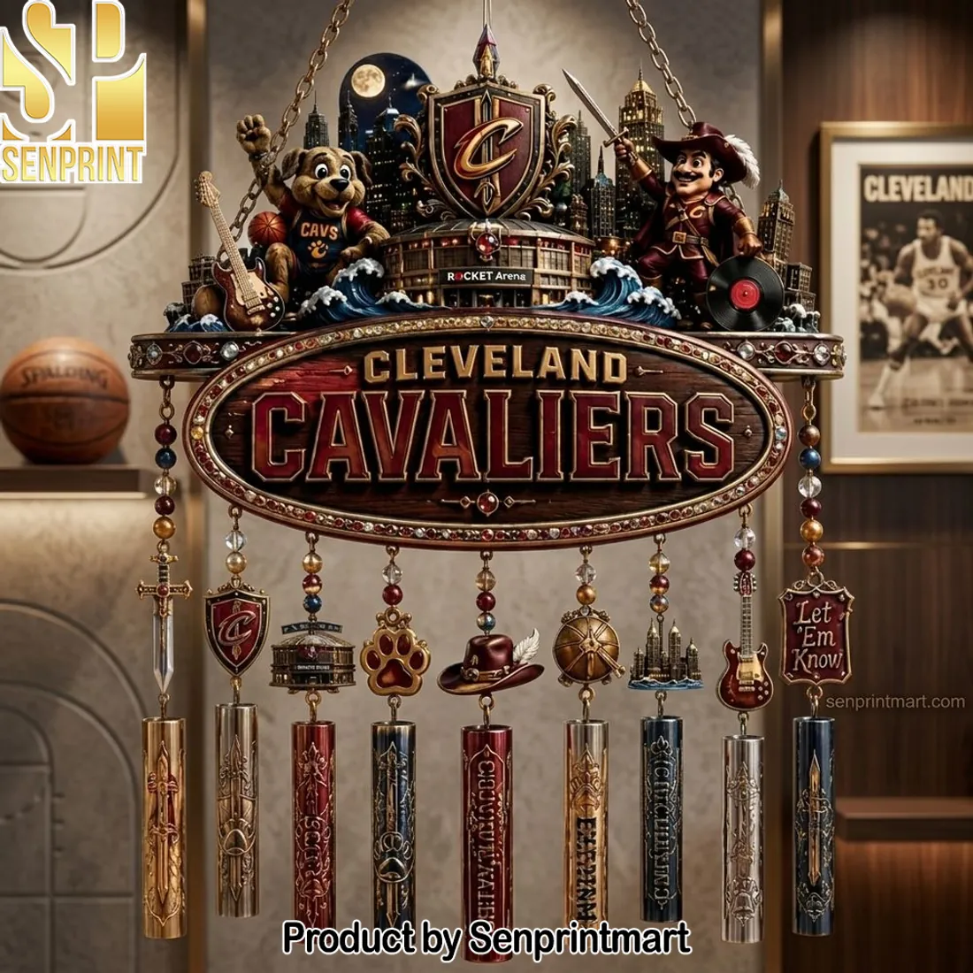 Cleveland Cavaliers Premium 3D “Let ‘Em Know” Wind Chime