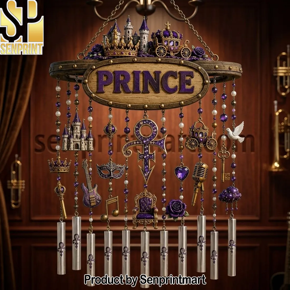 Prince Purple Musical Tribute Decorative Wind Chime