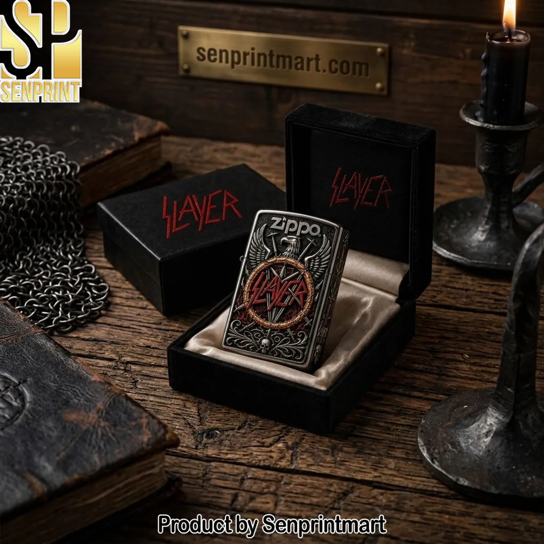 Slayer Engraved Premium Collectible Zippo Lighter