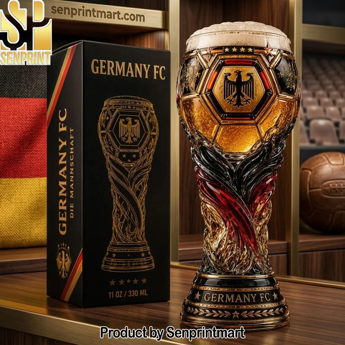 Premium Germany FC Football Trophy Beer Glass