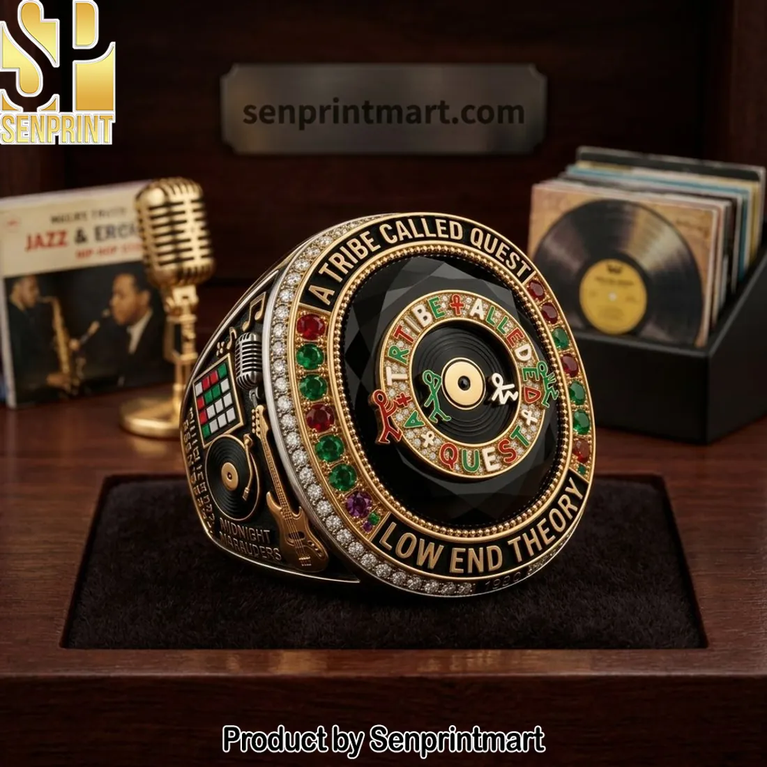 A Tribe Called Quest Low End Theory Album Premium Diamond Hip Hop Ring