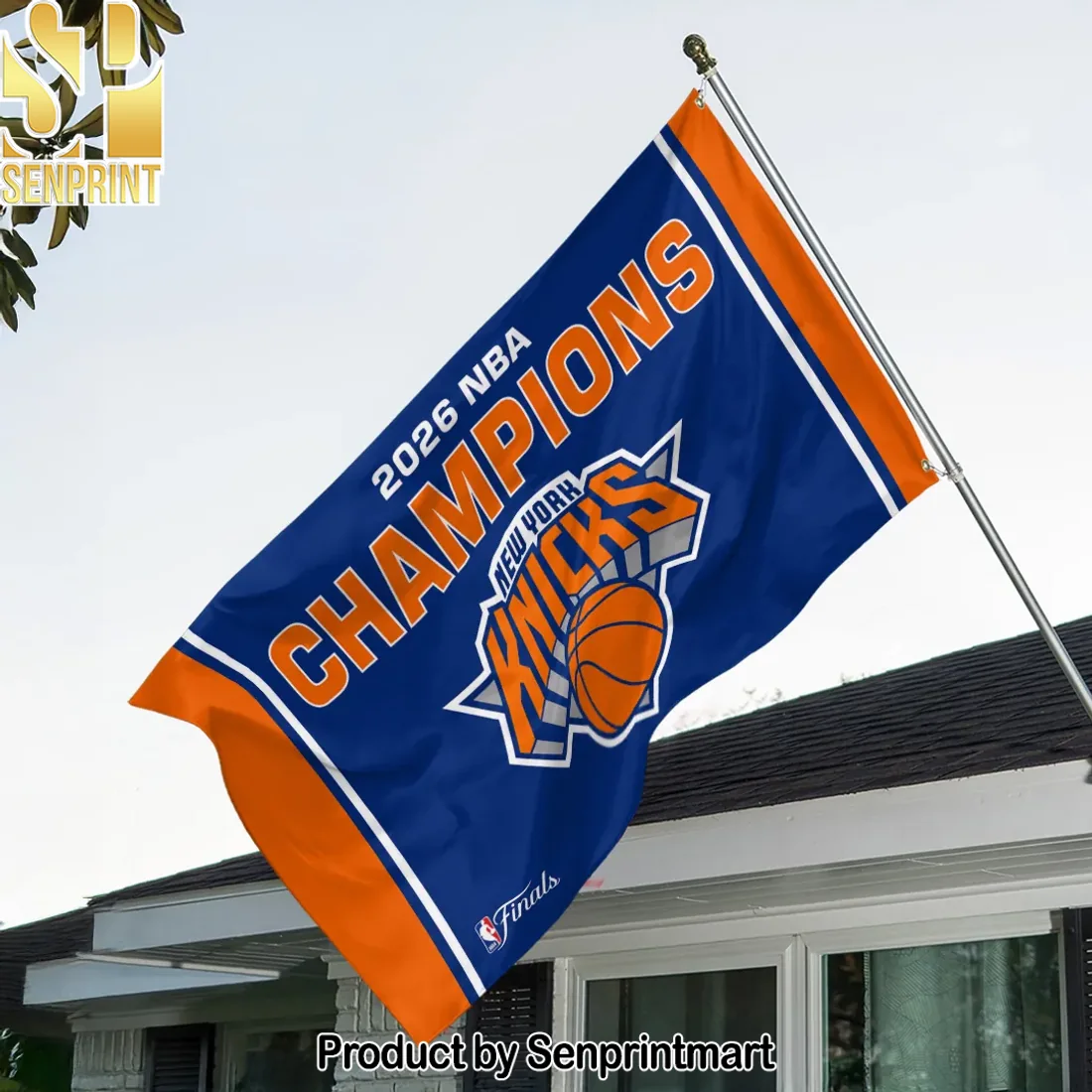 New York Knicks 2026 NBA Finals Champions Double-Sided Commemorative House Flag