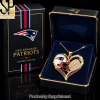 New England Patriots Limited Edition Diamond-Accented Gold-Tone Heart Football Helmet Pendant Necklace
