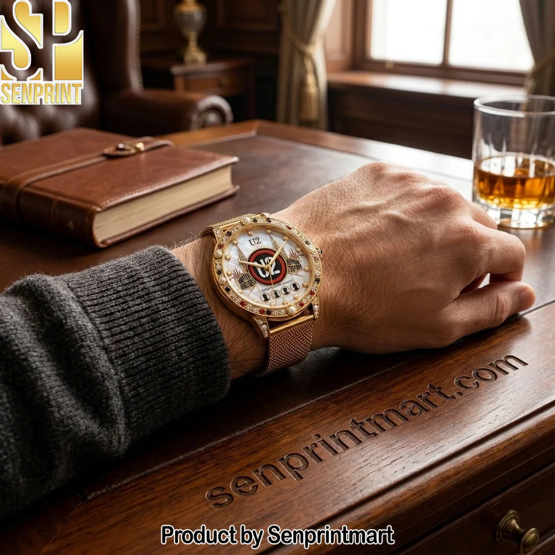 U2 Dublin Rock Legacy Premium Gold Luxury Commemorative Collector Watch