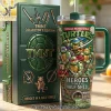 TMNT Teenage Mutant Ninja Turtles Sewer Squad Personalized Custom Name 3D Embossed Look Insulated Travel Tumbler with Handle