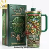 TMNT Teenage Mutant Ninja Turtles Sewer Squad Personalized Custom Name 3D Embossed Look Insulated Travel Tumbler with Handle