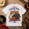 Alan Jackson I Love Country Music Vintage Retro Western Graphic 3D T-Shirt