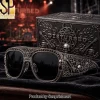 Disturbed Heavy Metal Rock Band Gothic Skull Carved Metal Premium Unisex Sunglasses