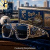 Kansas City Royals Premium Gold and Blue Crystal Bling Oversized Unisex Sunglasses