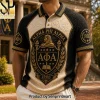 Alpha Phi Alpha 1906 Fraternity Premium 3D Embossed Luxury Gold and Black Polo Shirt