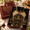 Alpha Phi Alpha 1906 Fraternity Premium 3D Embossed Luxury Gold and Black Polo Shirt