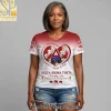 Delta Sigma Theta Crimson and Cream Ombre Sisterhood Women's V-Neck T-Shirt