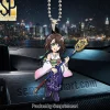 Final Fantasy X Yuna 25th Anniversary Custom Shape Double-Sided Acrylic Car Ornament