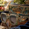Slightly Stoopid Premium Ornate Gold Skeleton Surfer Unisex Sunglasses
