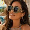 Slightly Stoopid Premium Ornate Gold Skeleton Surfer Unisex Sunglasses