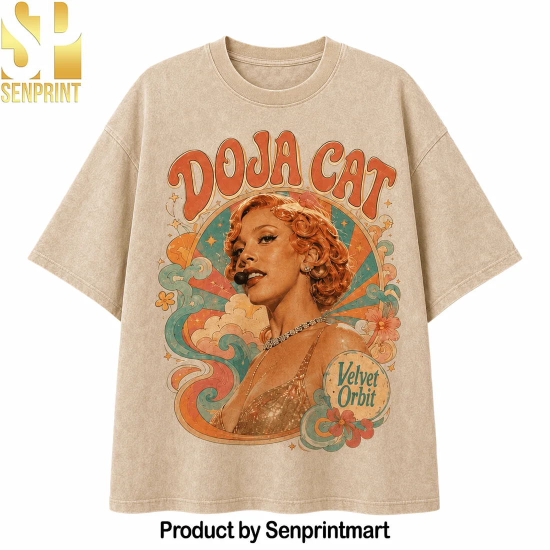 Doja Cat Tour Ma Vie 2026 Velvet Orbit Vintage Retro Concert Graphic T-Shirt Doja Cat Tour Ma Vie 2026 Velvet Orbit Vintage Retro Concert Graphic T-Shirt