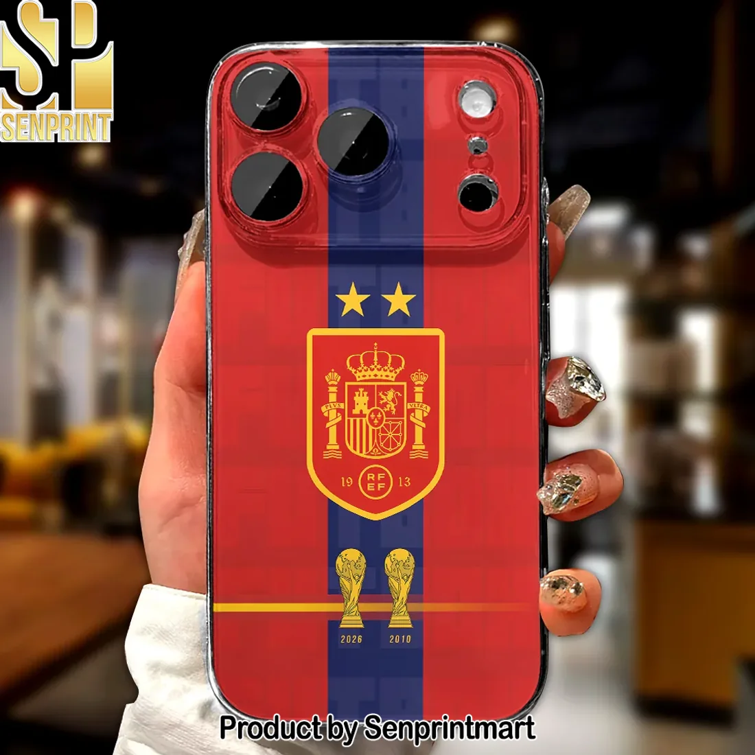 Spain National Football Team 2010 2026 World Cup Champions RFEF Crest Phone Case Spain National Football Team 2010 2026 World Cup Champions RFEF Crest Phone Case