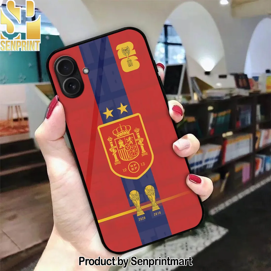 Spain National Football Team 2010 2026 World Cup Champions RFEF Crest Phone Case Spain National Football Team 2010 2026 World Cup Champions RFEF Crest Phone Case