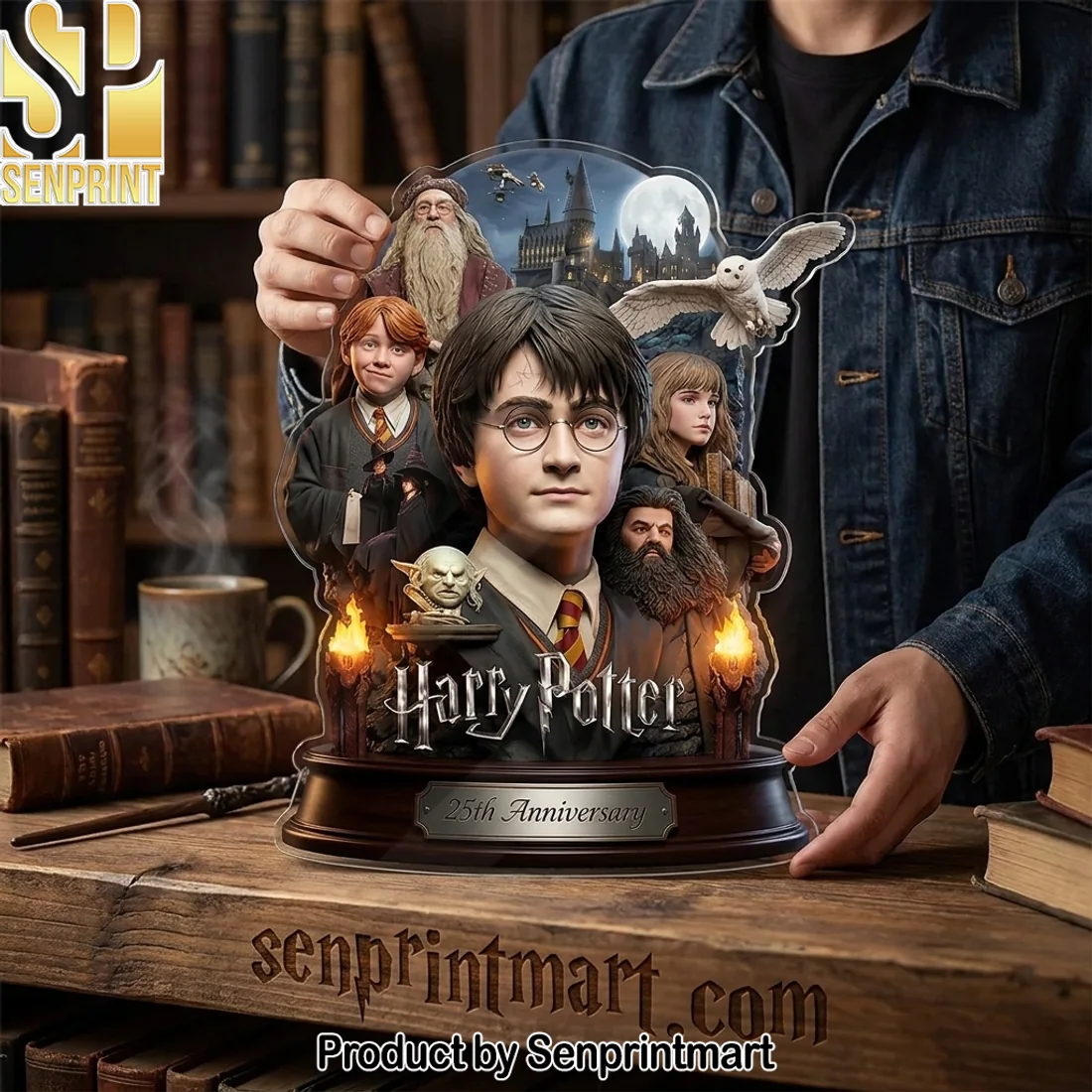 Harry Potter 25th Anniversary Hogwarts Characters Commemorative Collectible Custom Shape Acrylic Plaque Harry Potter 25th Anniversary Hogwarts Characters Commemorative Collectible Custom Shape Acrylic Plaque