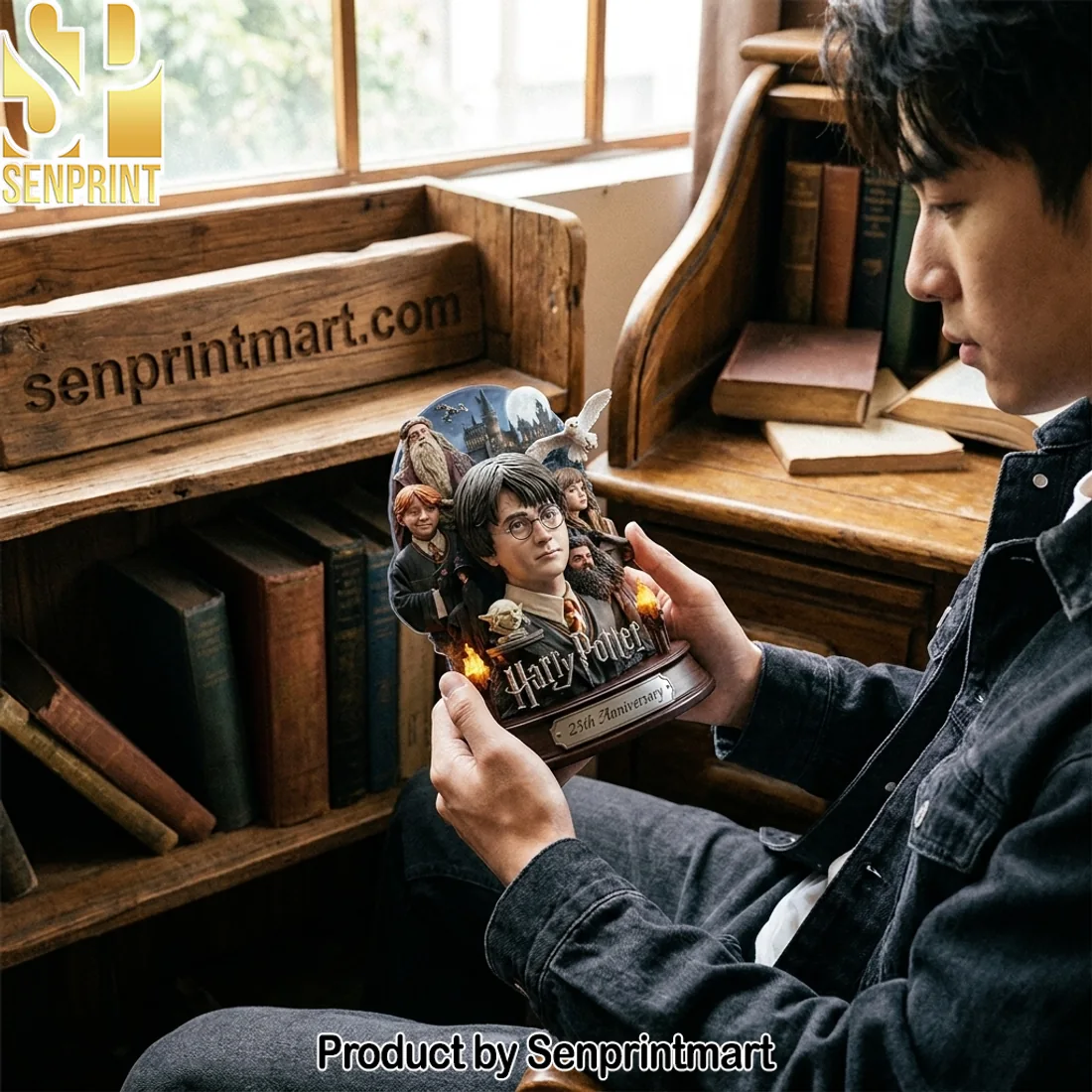 Harry Potter 25th Anniversary Hogwarts Characters Commemorative Collectible Custom Shape Acrylic Plaque