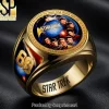 Star Trek The Original Series 60th Anniversary 1966-2026 Gold 3D Engraved Commemorative Ring