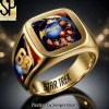Star Trek The Original Series 60th Anniversary 1966-2026 Gold 3D Engraved Commemorative Ring