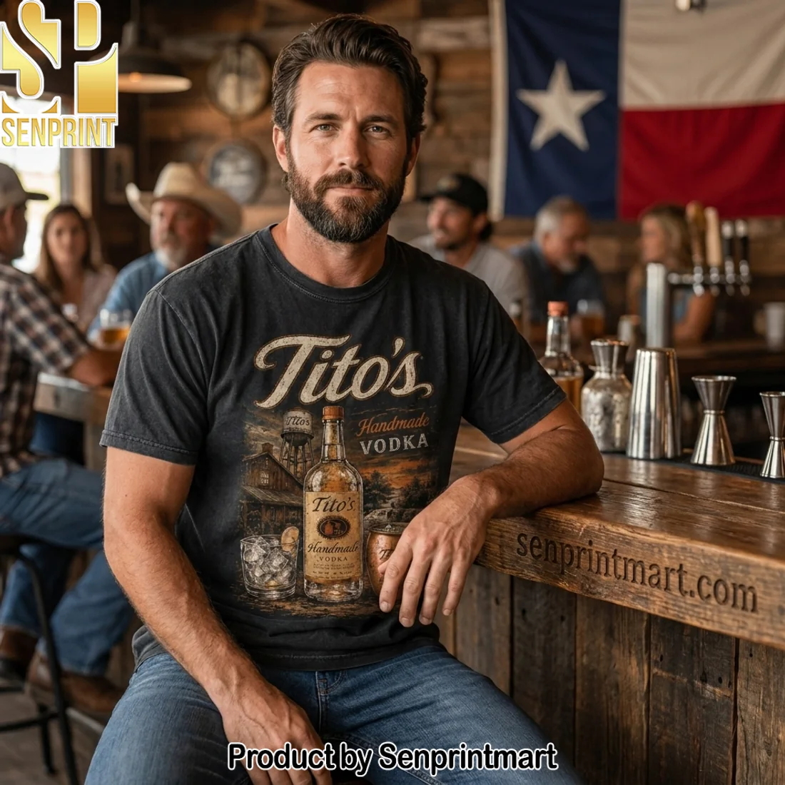 Tito’s Handmade Vodka Austin Texas American Original Vintage Washed Graphic T-Shirt