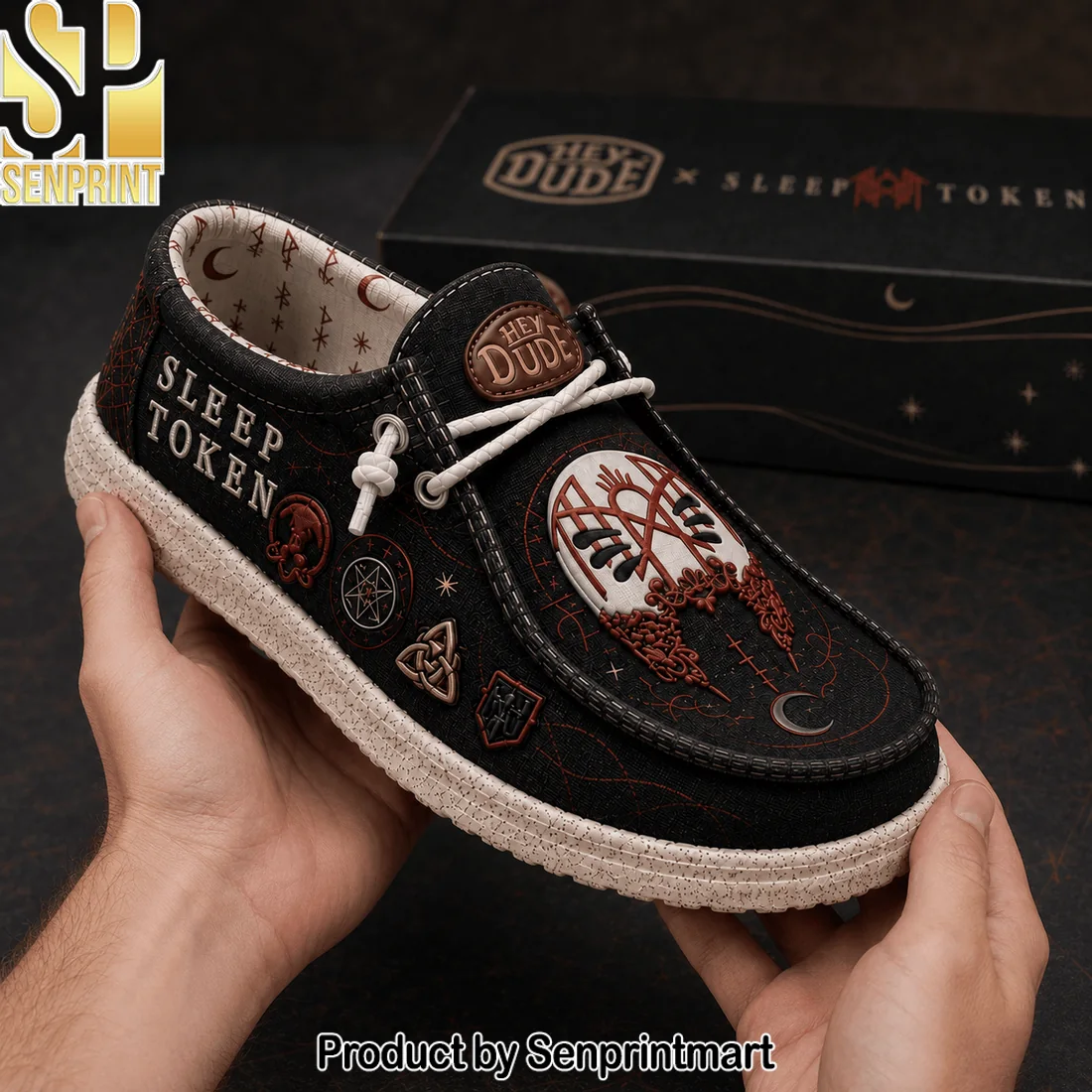 Sleep Token Worship Custom Gothic Graphic Lightweight Casual Canvas Loafer Shoes Sleep Token Worship Custom Gothic Graphic Lightweight Casual Canvas Loafer Shoes