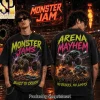 Monster Jam Monster Truck Arena Mayhem Oversized Graphic T-Shirt