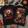 Coca-Cola Halloween Spooky Nights Vampire Polar Bear Neon Glow T-Shirt